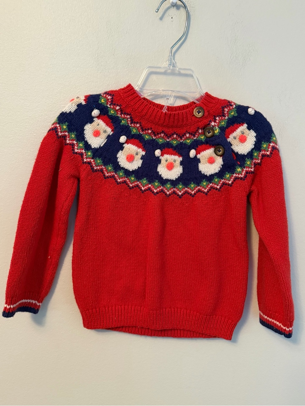 Baby Boden Red Santa Sweater